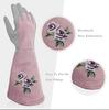 Women Gardening Glove Thorn Proof, Pink Extra Long Oxford Cloth AU Pink Gloves