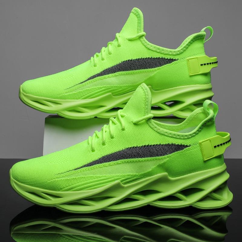 Men's shoes mesh casual shoes men's lightweight low-top running sneakers platform-soled trendy blade sneakers