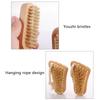Wooden Cleaning Nail Brushes Manicure Pedicure Soft Remove Dust Nail Brushes File Care Tools With Hanging Rope Exfoliating