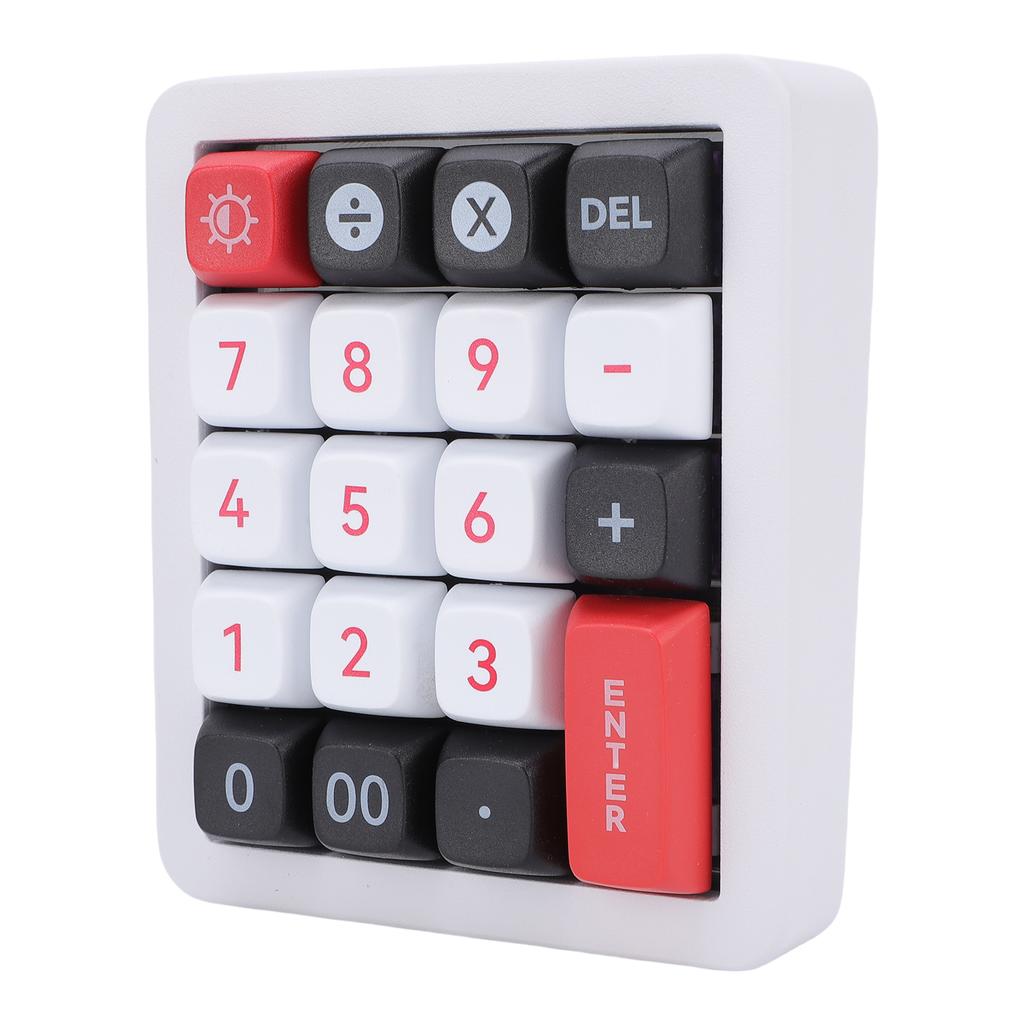 Wired Mechanical Number Pad Hot Swappable Numeric Keypad with 12 RGB LED Backlight 19 Programmable Keys for Laptop