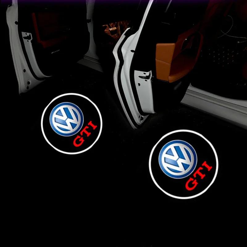 

For VW Volkswagen Jetta MK5 Golf 2PCS Car Welcome Light Door Logo Lamp For Volkswagen Golf MK4 MK6 MK7 Jetta Touareg Beetle Pass