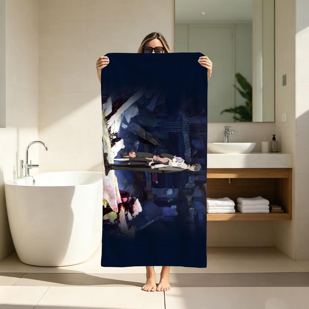 Sci-fi Mystery Anime UN-GO Towel Microfiber soft Beach Towel for Travel Fitness Sauna Bathing Camping