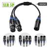 5Pin XLR Splitter Cable With Male And Female Connectors For Professional Music And Lighting Setup Micrphone Cable