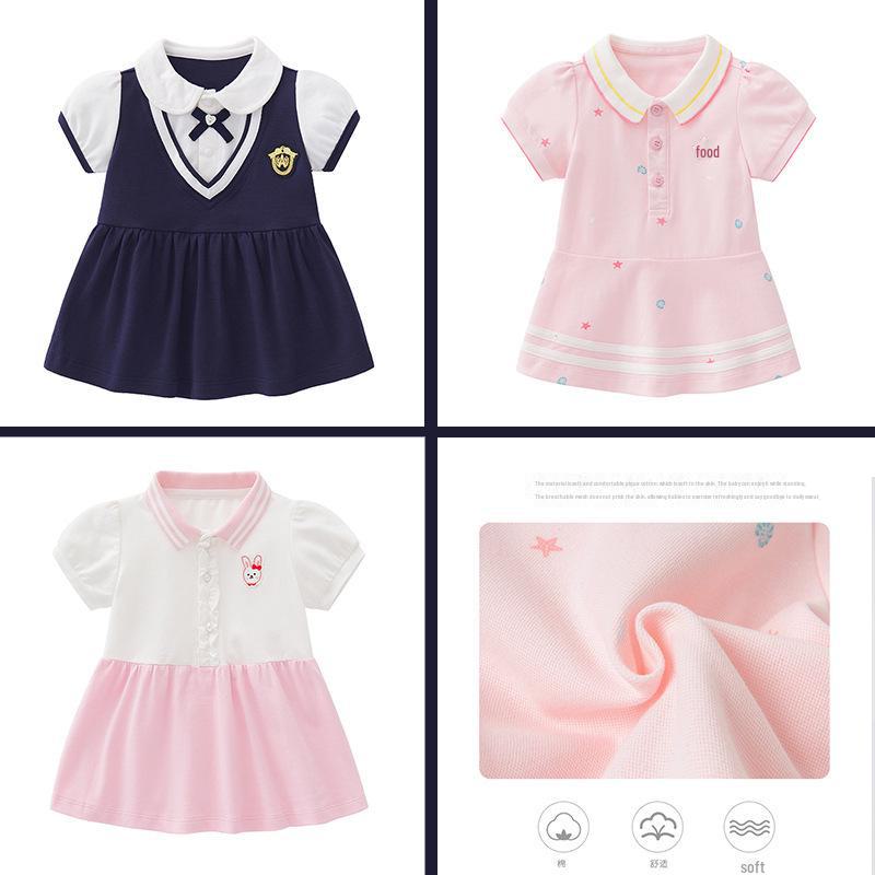 Letnia 2024 Sukienka Polo Księżniczki dla Dziewczynek