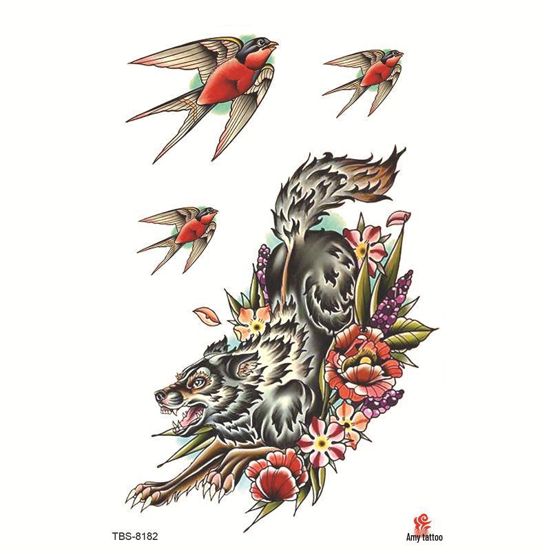 Wasserdichtes Ganzarm Totemsymbol Tattoo Aufkleber Set