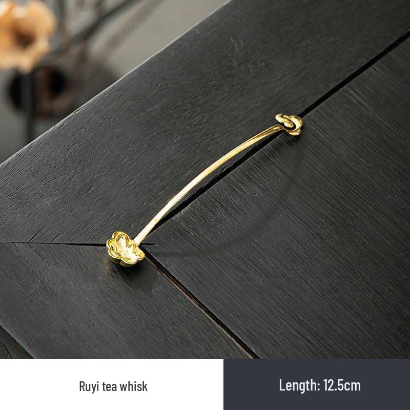 Japanese Tin Tea & Coffee Scoop - Long Handle Stirrer & Dual-Use Incense Burner Tool
