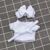 New Cute 10cm Cotton Doll Velvet Pajamas Clothes with Headband for 1/12 BJD Doll Sleep Clothes Bathrobe Accessories