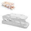 2 Tier Egg Dispenser Egg Holder Space Saving Rolling Eggs Dispenser   for Refrigerator Storage