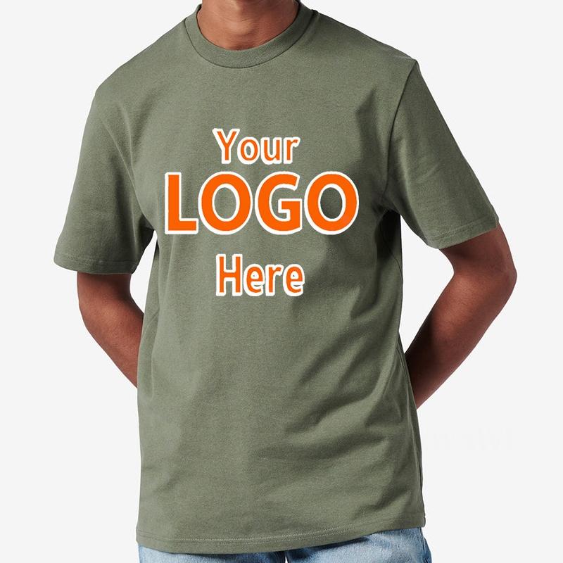Breathable Custom Mens Top Diy Print Tshirt for man Fashion Big Size Tee Shirt Minimalist Cotton Personalized Text Oversized T