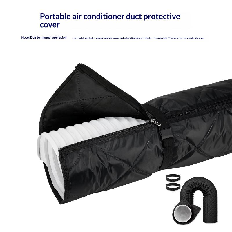 Copertura Tubo Aria Condizionata con 2 Cinghie a Fibbia 53*148CM Regolabile Portatile Isolamento Termico per Condizionatore d'Aria Domestico