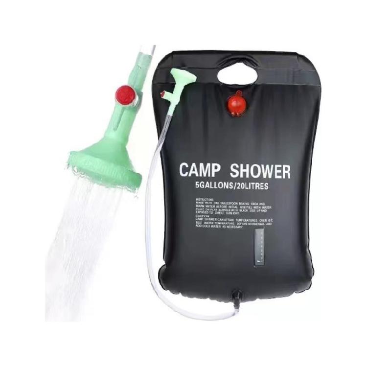 Outdoor Camping Folding Water Storage Bag With Showerhead 20L Beach Swimming Solar Heated Bathing Water Bag Enduring