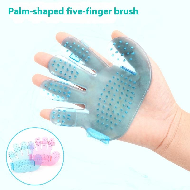 Pet Grooming Bath Brush Five Finger Palm Washing Glove For Cat Dog Hair Massage Pet Cleaning Supplies