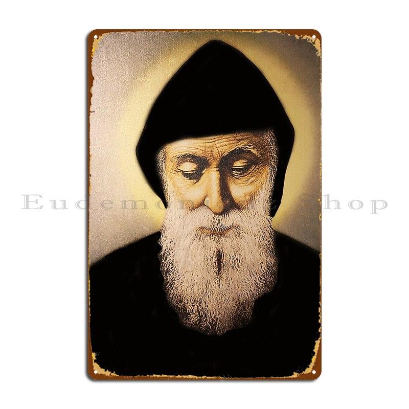 

Saint Charbel In Colors Metal Sign Bar Plaques Club Bar Home Print Tin Sign Poster 20x30cm（7.8x11.8inch）