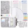 In Stock A6 Marble Pattern Leather PU 6-Hole Binder Journal & Cash Budget Notebook
