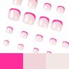 Detachable Rose Red French Manicure Toe Nail Tips - Finished False Nails