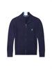 New Paul Knit Sweater: Small Horse Logo, Stand Collar, Pure Cotton, Full Zip Winter Cardigan