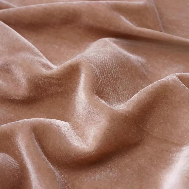Non-elastic Woven Velvet Designer Fabric for DIY Sewing Dress Set,Half Skirt, Wide-leg Pants, Cotton-like Lustrous Velvet Fabric