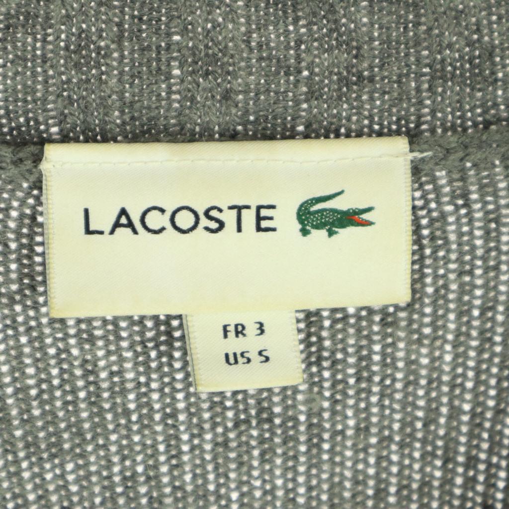 Lacoste Cashmere Blend One Point Long Sleeve Knit S Gray Men's Used