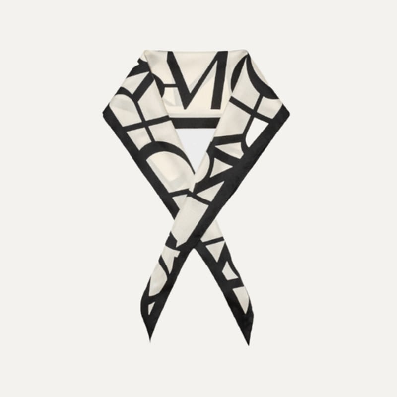 

KINDERSALMON Silk 100% Scarf 01 BLACK