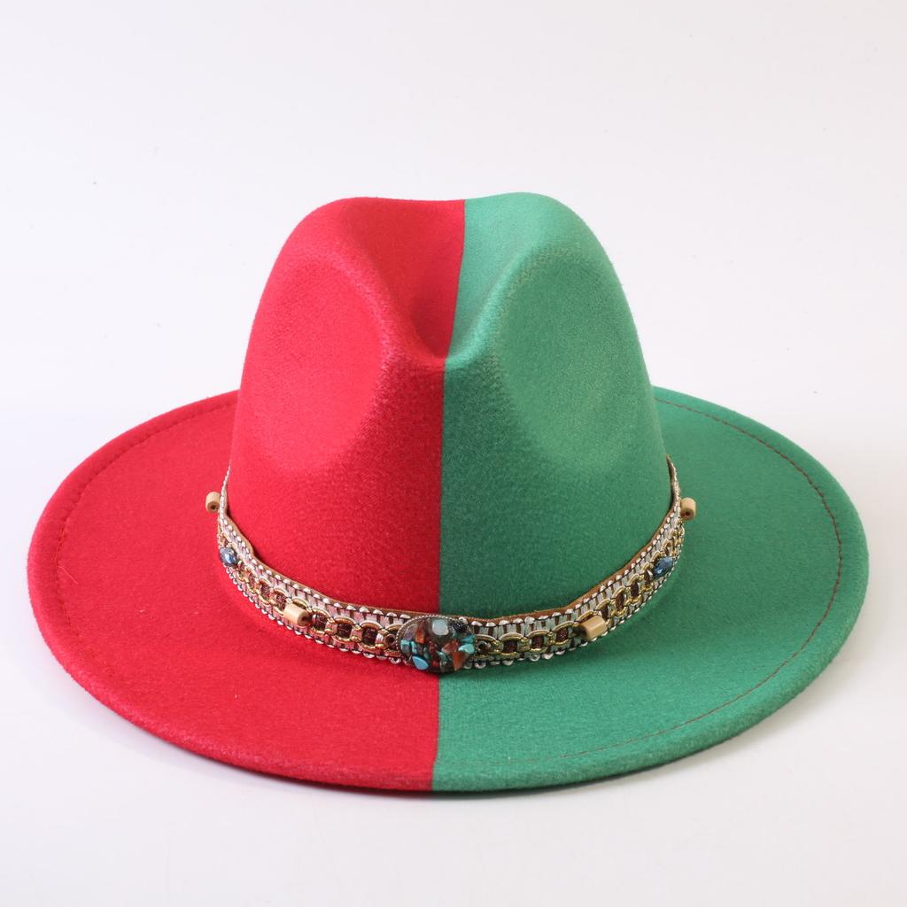 Popular European and American Classic Double-color Wide-brimmed Top Hat Men's and Women's Fashion OL Style Cowboy Hat Jazz Hat