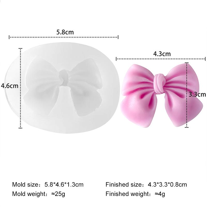 Handmade Aroma Candle Plaster Silicone Mold Bow Tie Epoxy Resin Ornament Mould DIY Butterfly Form Candy Baking Mold