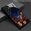 2D Night Wild Flower Pattern Mobile Phone Case for Samsung S26 S25 S24 S23 S22 S21 S20 A56 A36 A16 - Glass Protective Cover