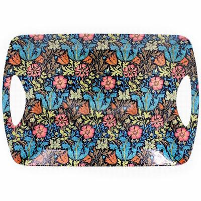 [A0189] - Large “William Morris Collection” Multicolor Blue Tray (Compton) - 48. 5x29. 5 Cm