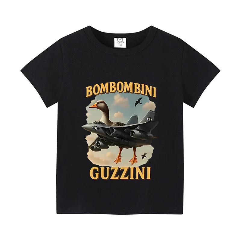 Italian Brainrot Animals Kids T-shirt Cappuccino Assassino Short Sleeve Tops for Kids Funny Meme Cute Tee Summer Clothing