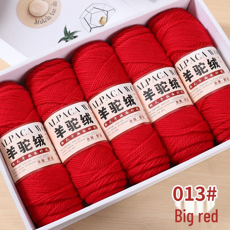 Mitteldickes Alpakawollgarn für DIY-Strickarbeiten - Perfekt für Pullover, Mäntel, Schals, Häkel- und Strickprojekte mit Nadeln.