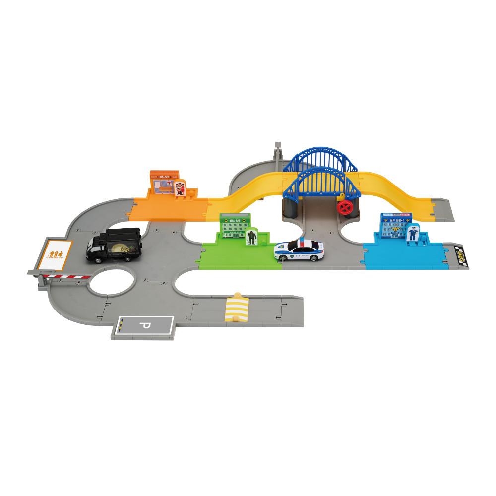 [Mimi World Official] World Car Police and Thieves Road Play, Popular Korean Character Toys