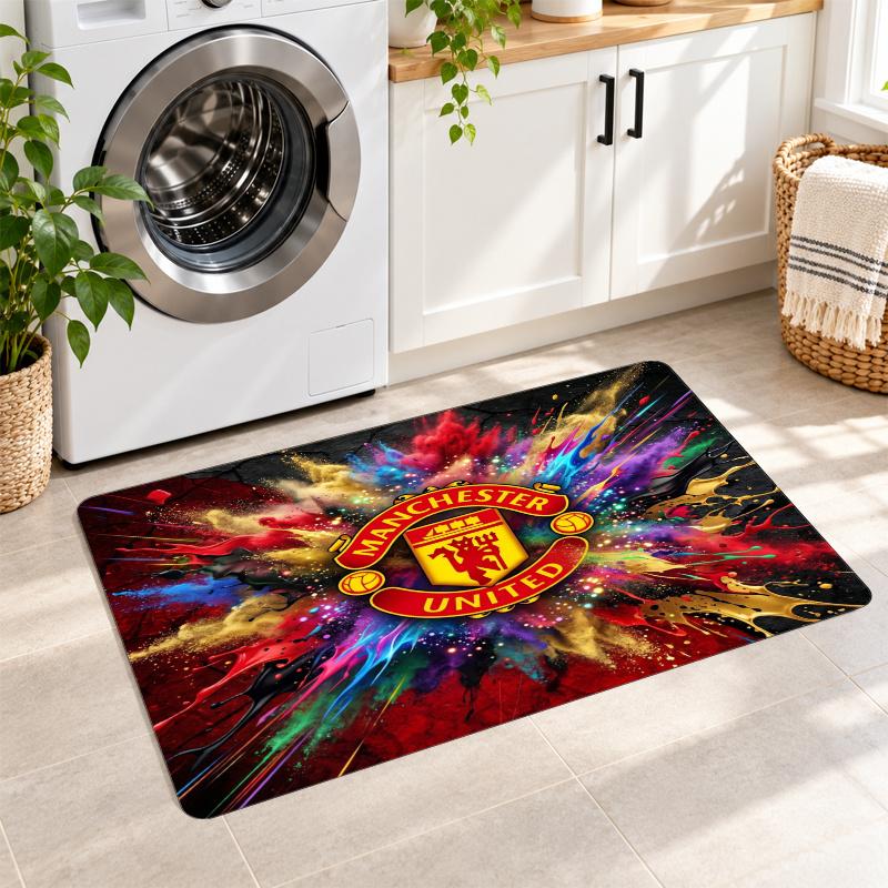 Flannel Kitchen Mat Manchester United Soft Area Rug Non Slip Floor Carpet Home Decoration