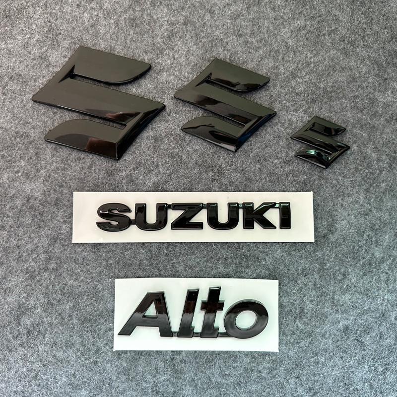 4pcs 5pcs Suzuki Alto plastic  front  rear car  3D  steering wheel sticker modified letter decoration