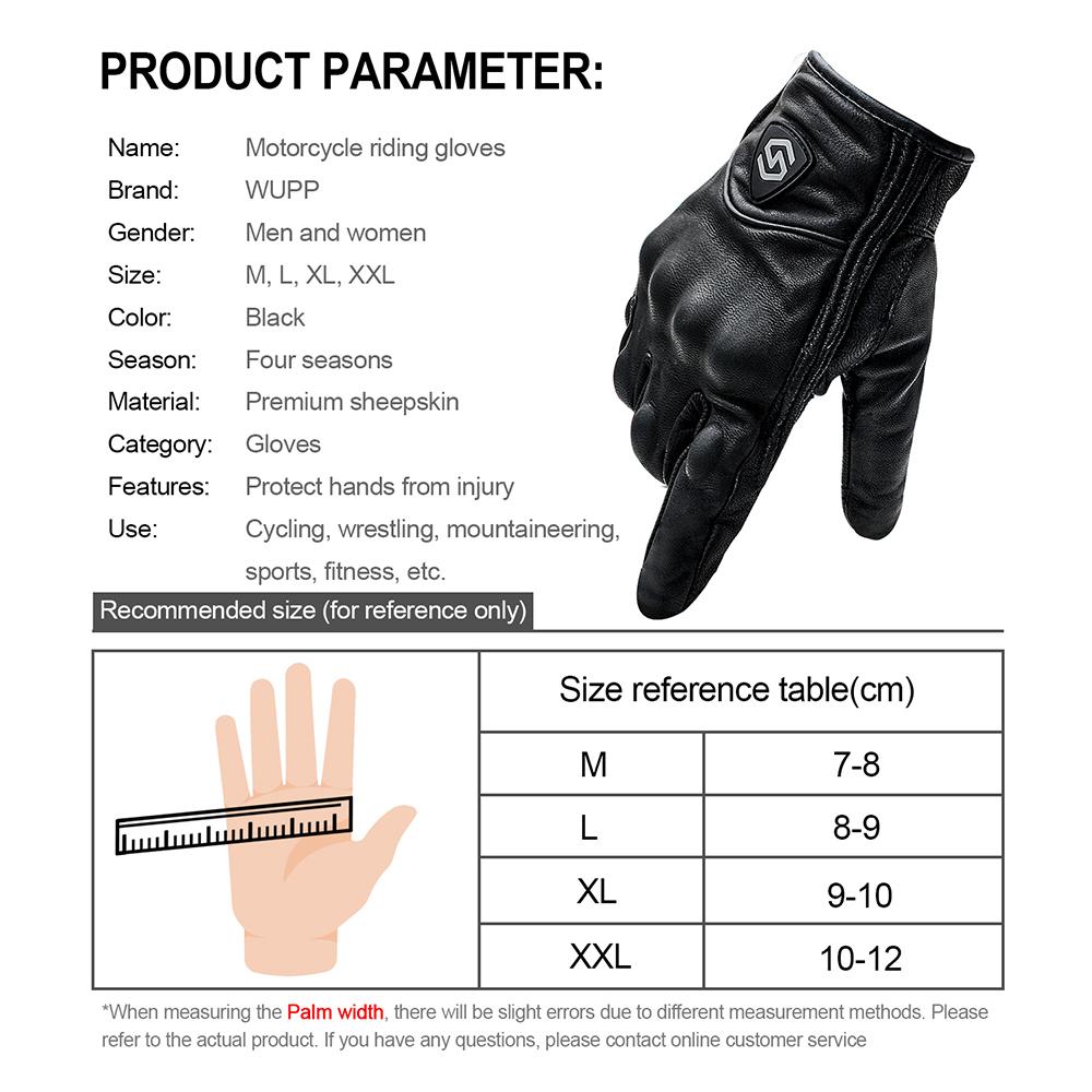 Motorcycle Touch Screen Gloves Full Finger Windproof Genuine Leather Off-road Racing Outdoor Protective Sports Riding Gloves