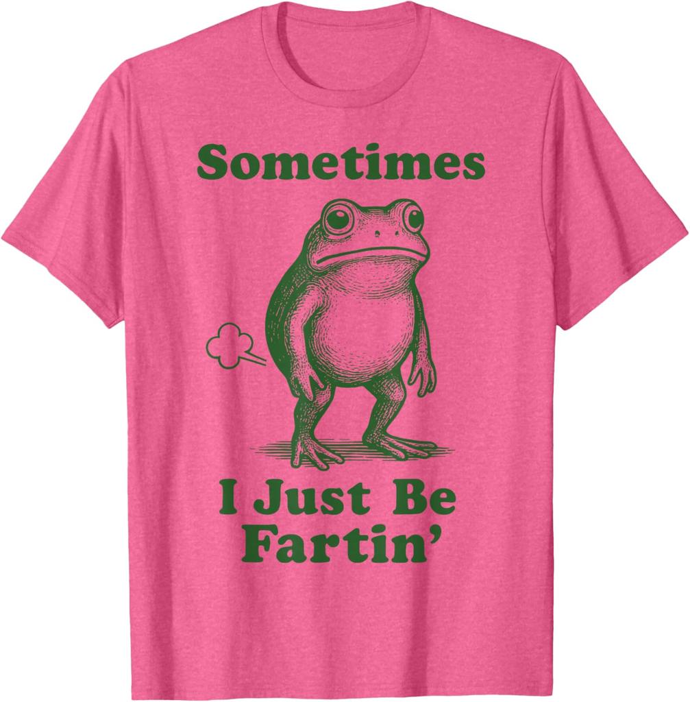 Sometimes I Just Be Fartin' Fun Frog Vintage T-Shirts Unisex Unisex Humorous Satire Animal Trend Tshirts Tops