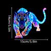Vibrant Neon Leopard Motorcycle Decals Waterproof Sunproof Stickers for Scooter Fuel Tank Laptop Car Window DIY Decor
