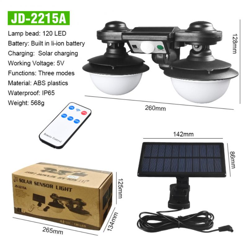 

New Double Head Solar Pendant Light Outdoor 2 In 1 Ground Wall Light Sensory Switch LED Solar Pathway Landscape Light for Garden White