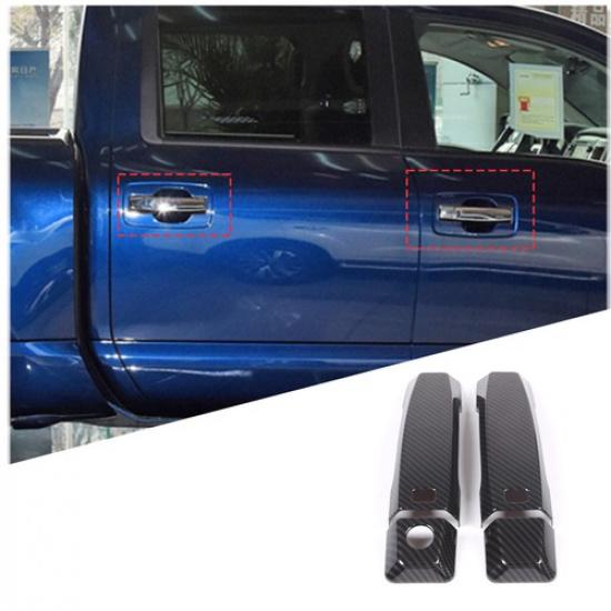 

ABS Carbon Fiber Exterior Door Handle Trim Cover For Nissan Titan 2 door 2016-23
