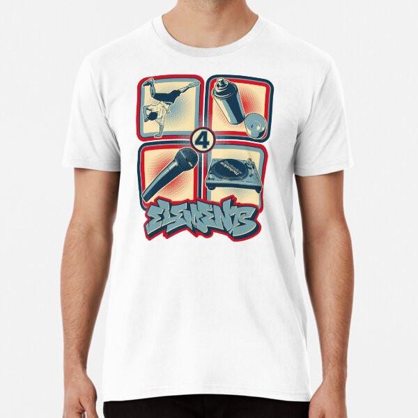 

4 Elements of Hip Hop S to 5XL Made in the AU/USA T-Shirt 4XL