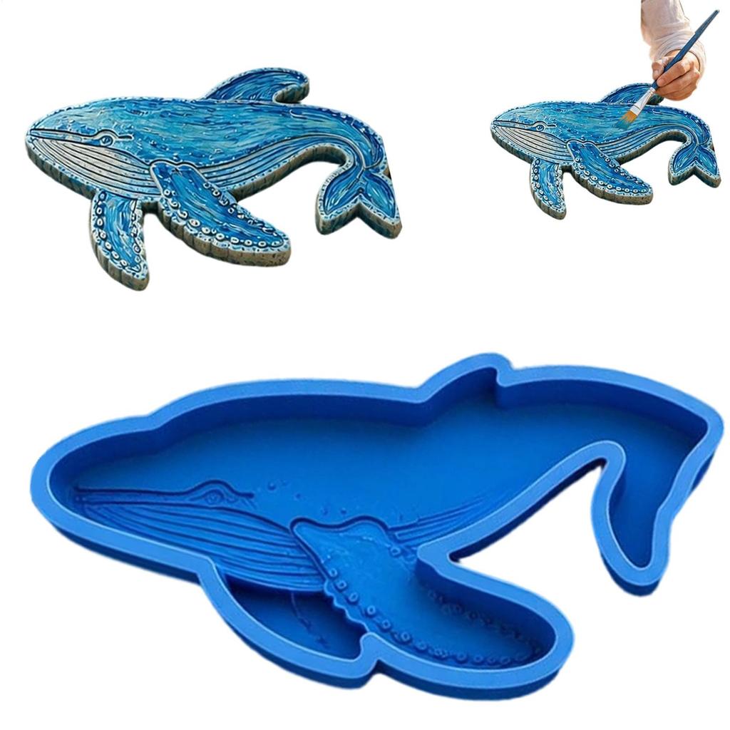 Reusable Ocean Themed Garden Art Mold 15.7" Silicone DIY Sea Theme Mould Decoration Concrete Stepping Stone Molds