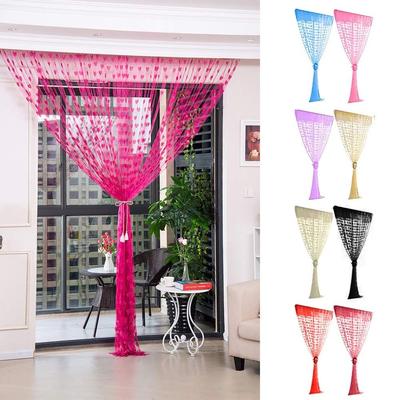 Simple 100x200cm Line Curtain Colorful Heart-shape Cord Curtain Tassel String Curtain Living Room Decoration