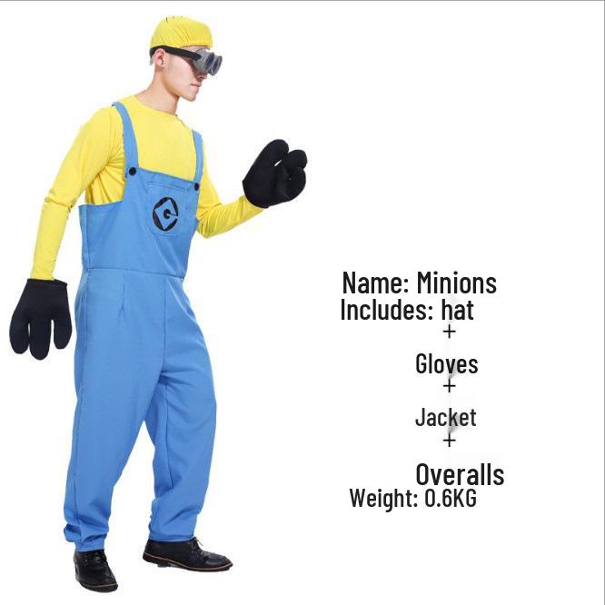 Despicable Me Yellow Cartoon Parent-Child Costume for Halloween Performance One Size