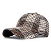 Unisex Autumn/Winter Classic Plaid Baseball Cap - Hard Top Duckbill Sun Hat