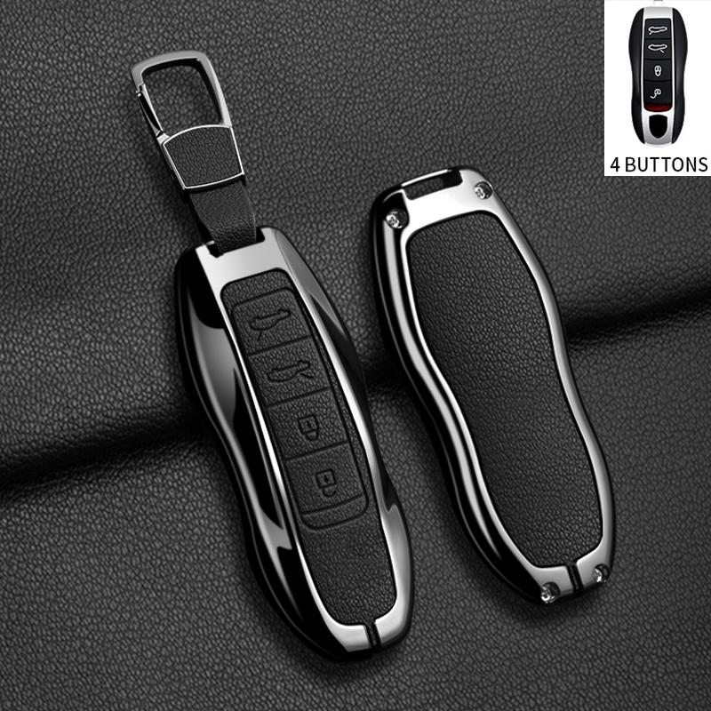 Metal Car Key Case Cover For Porsche Cayenne 958 911 Lepin 996 Macan Boxster Panamera 997 944 924 Panamera 718 971 9YA Keychain