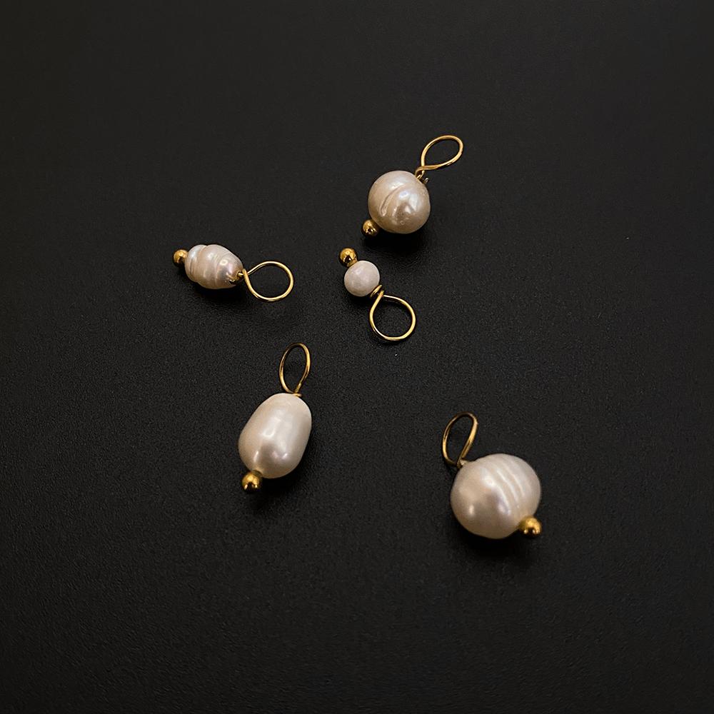 eManco Stainless Steel Personalized Fashion Jewelry DIY Freshwater Pearl Pendant Women's Accessories Factory Outlet
