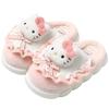 Official Hello Kitty Kuromi Women's Cotton Slippers - Autumn/Winter 2025 Cute Cartoon Plush