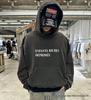 ERD Distressed Second Gen Letter Print Hooded Sweatshirt