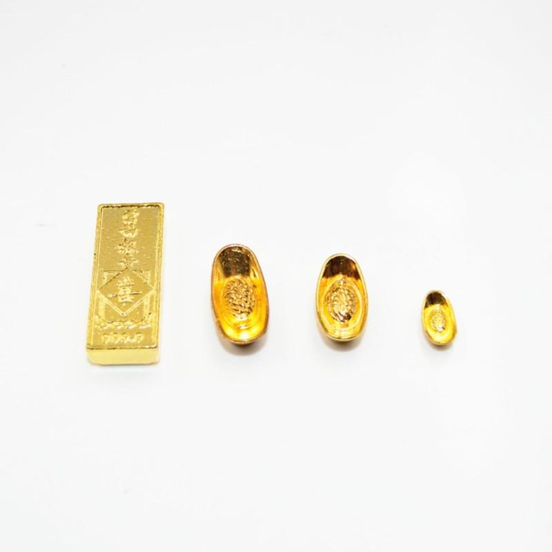 5Pcs Kids Interactive Treasure Dollhouse Bullion Solid Alloy Made Room Decor Play Funny Table Toy Best Gift for Home Decor