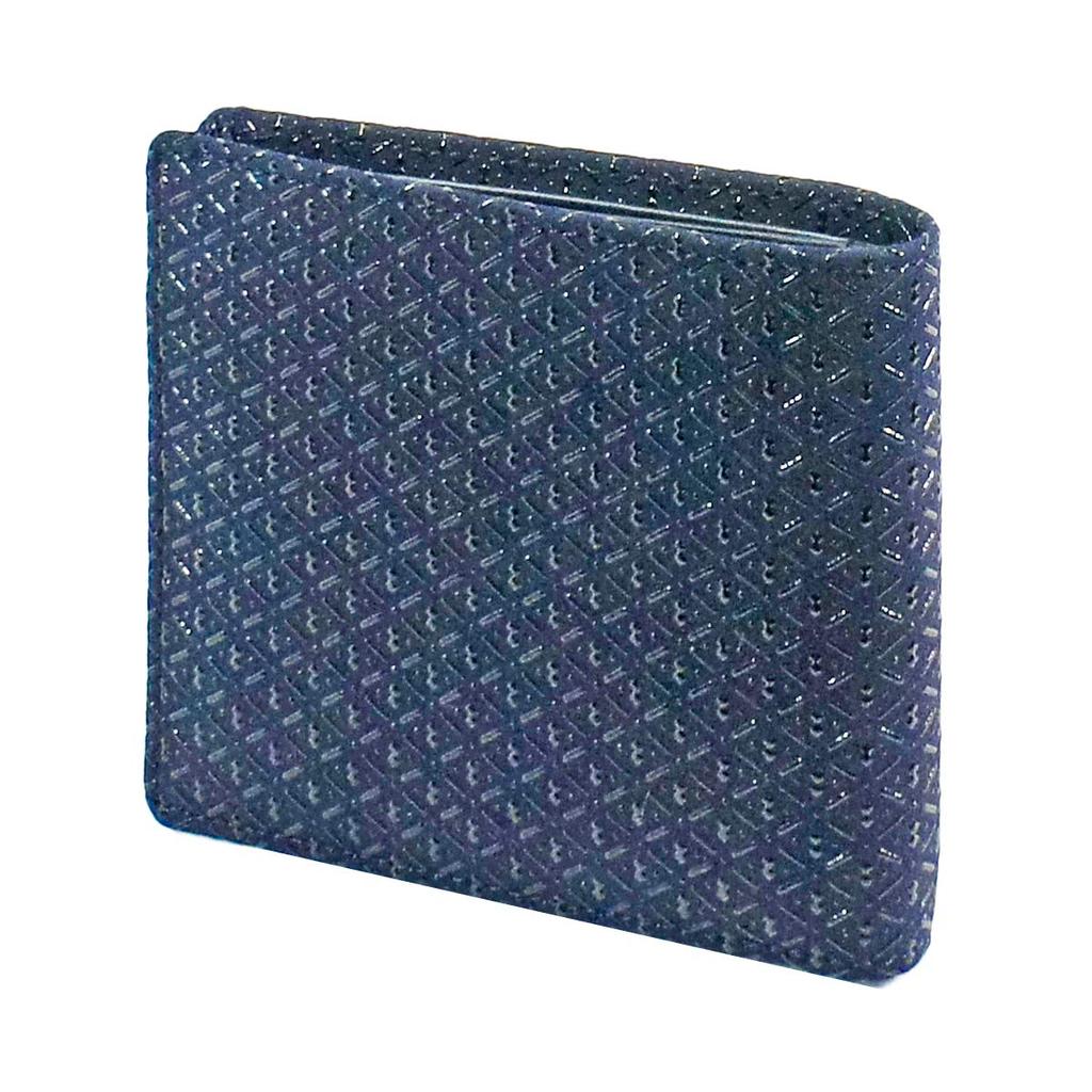 Inden bifold bill compartment no coin navy blue x black gourd pattern [Indenya] wallet, I, purse, deerskin, lacquer, 2005-04-007