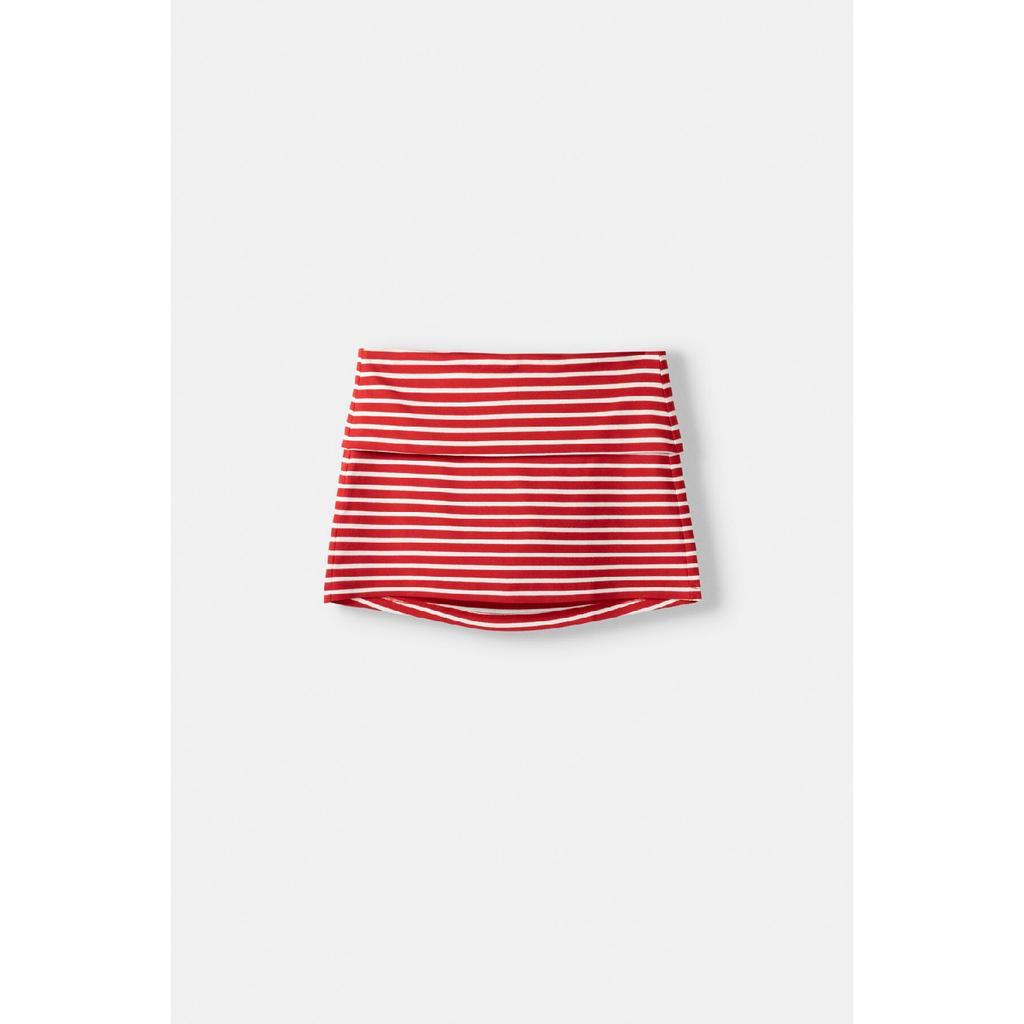 Folded Waist Mini Skirt