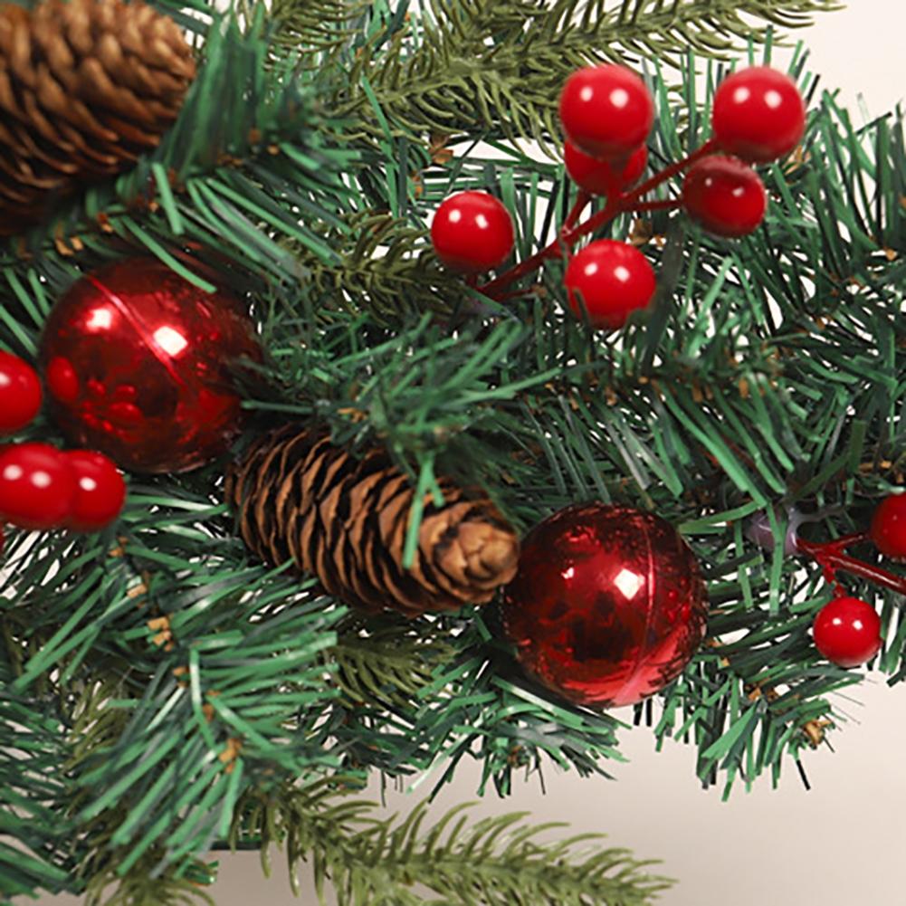 Winter Christmas Teardrop Wreath,Artificial Christmas Teardrop Swag Simulation Garland,Xmas Decoration Christmas Wreath Hanging Pendant